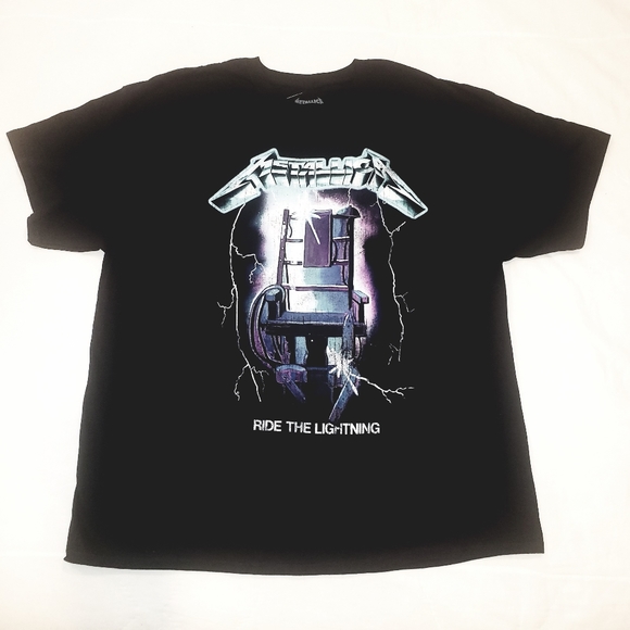 Metallica Mens Ride The Lightning Graphic  Tshirt - Picture 2 of 4